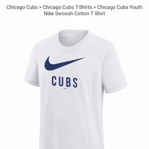 NWT Nike Kids White Cubs Swoosh T-Shirt